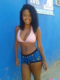 Tall slim girl exposing